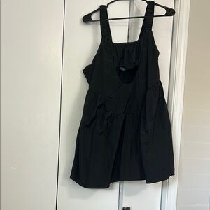 Amazon Black Asymmetrical Ruffled Tank Top